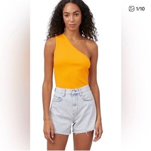 Rails trea marigold one shoulder top